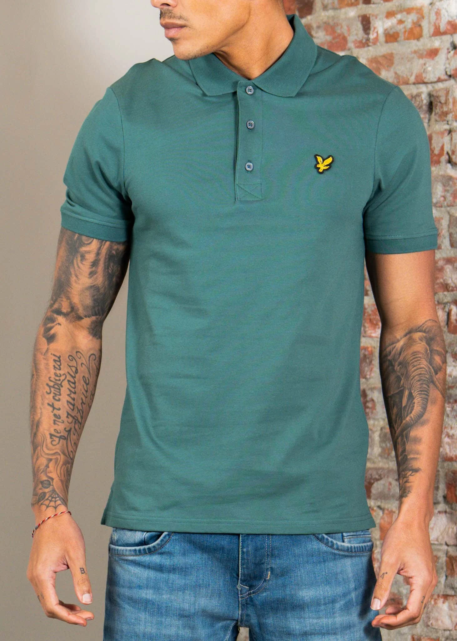Plain poloshirt - everglade