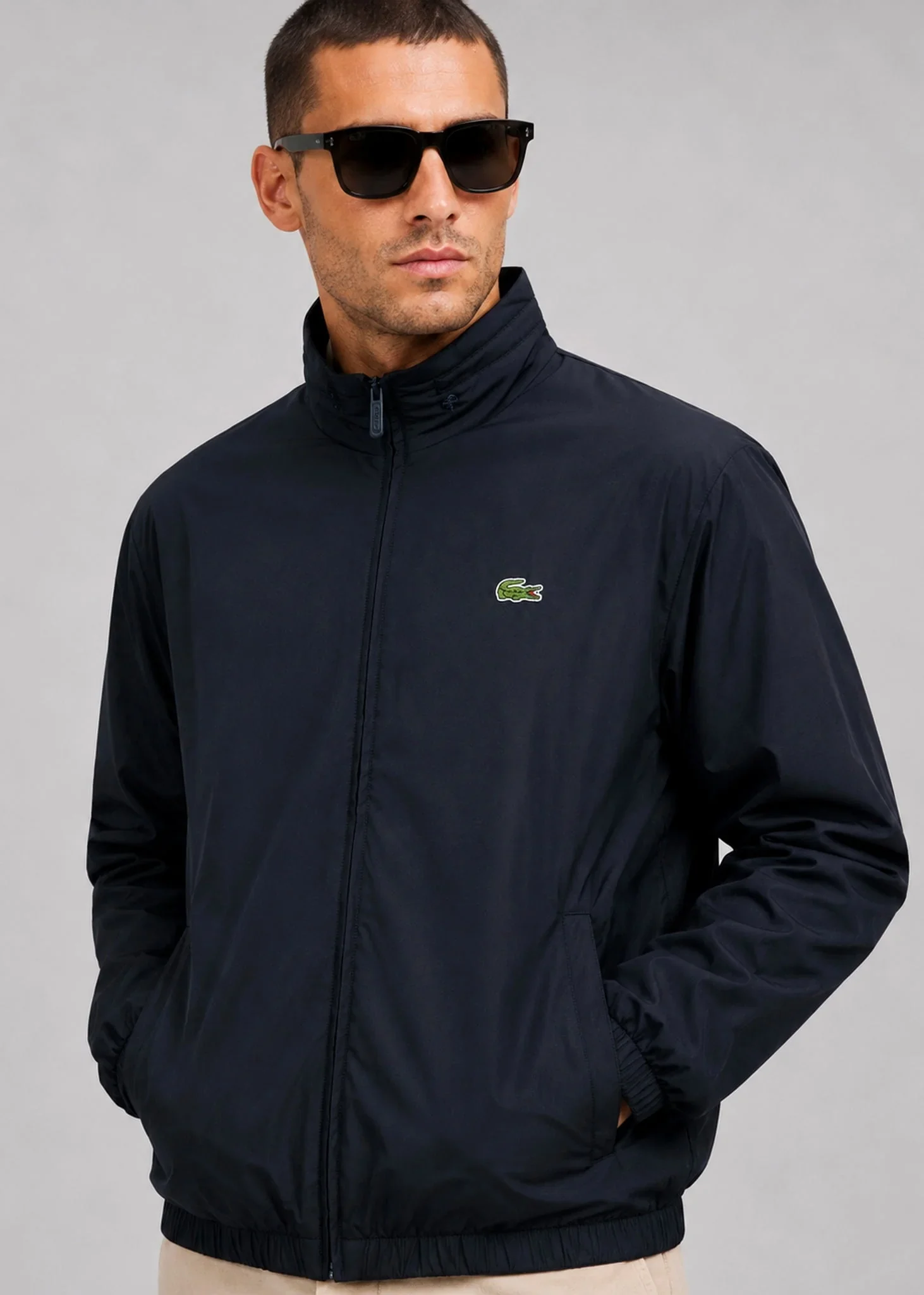 Water repellent track jacket - blackbird