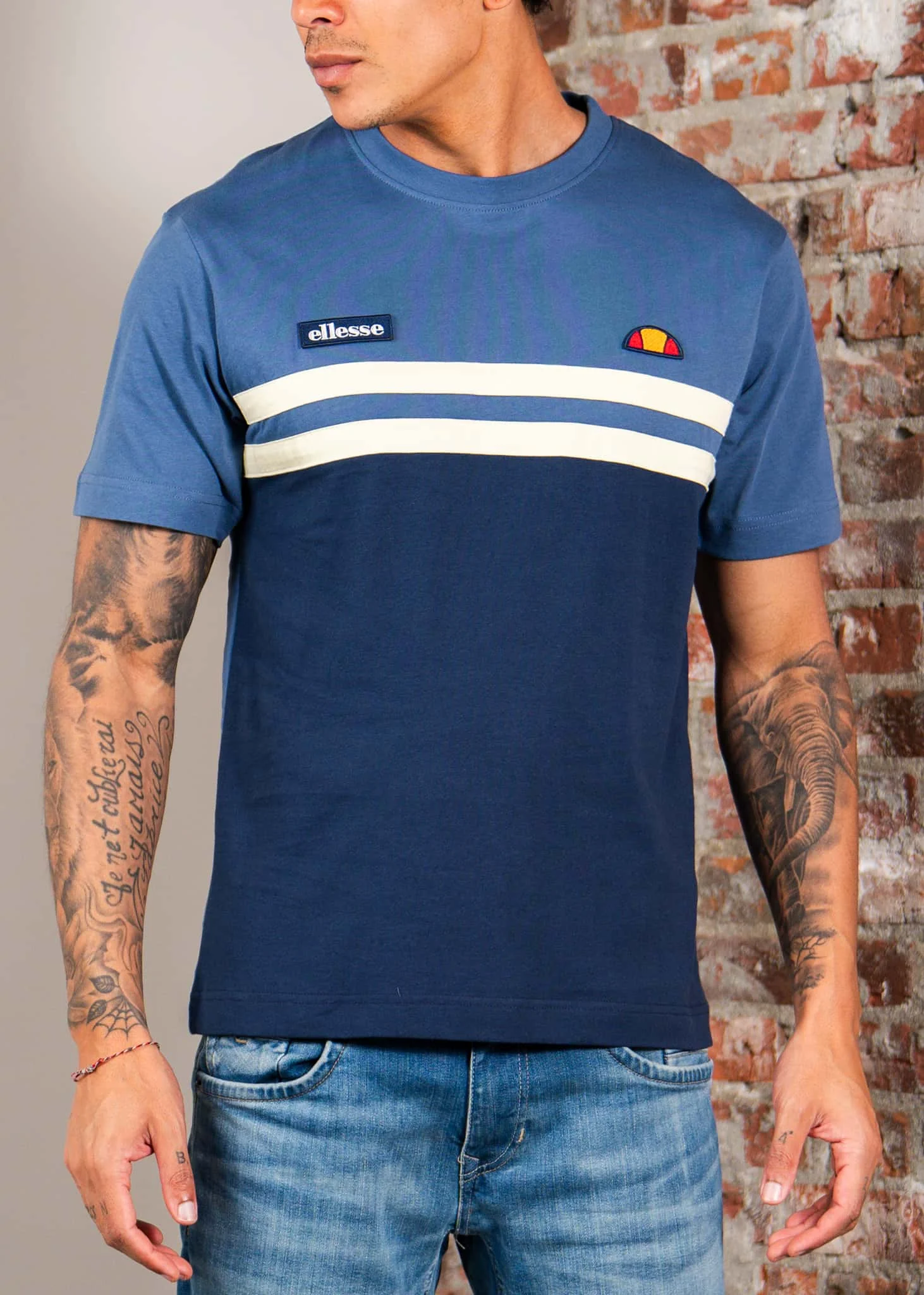Venire tee - navy light yellow