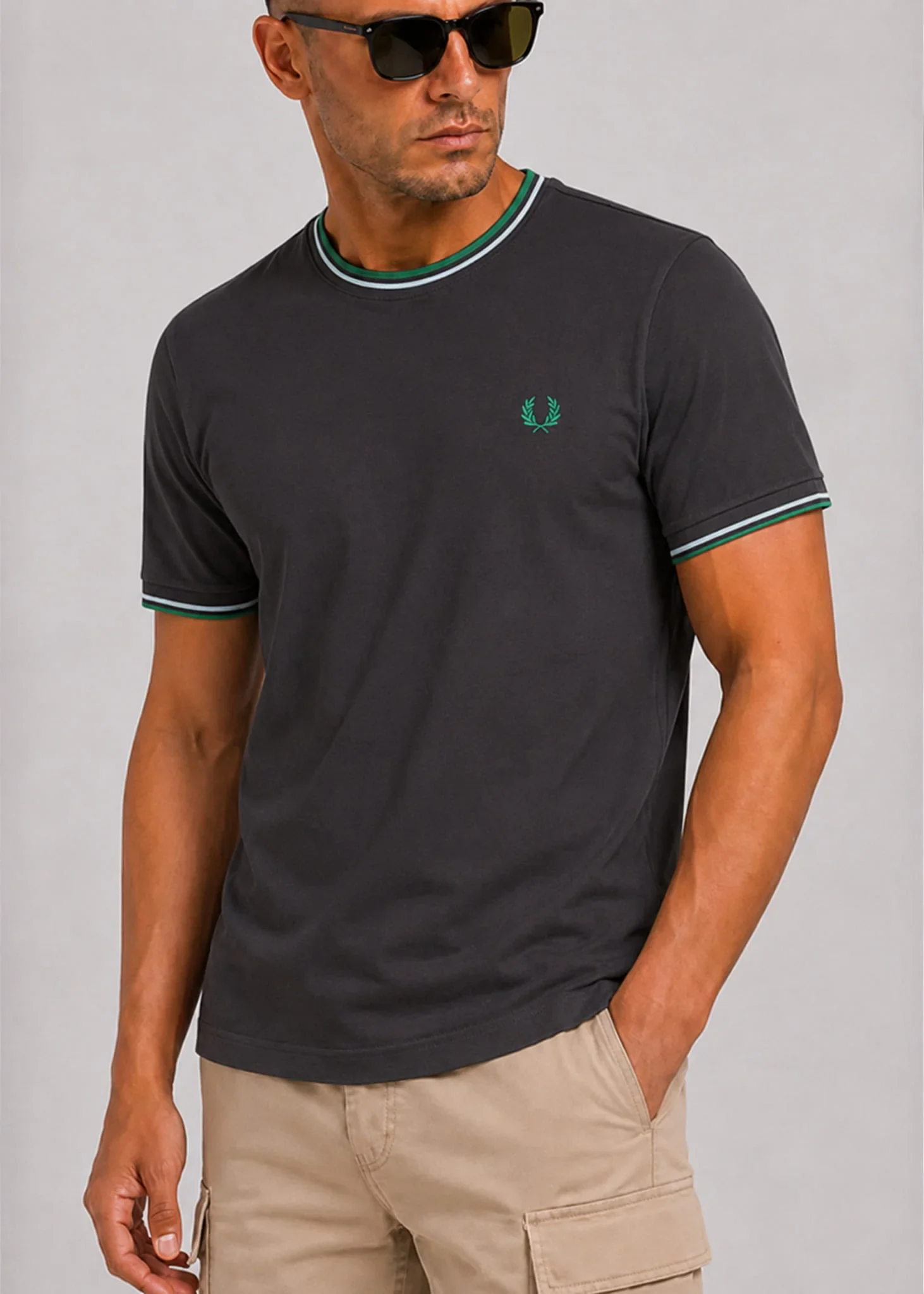 Twin tipped t-shirt - anchor grey light ice sport green