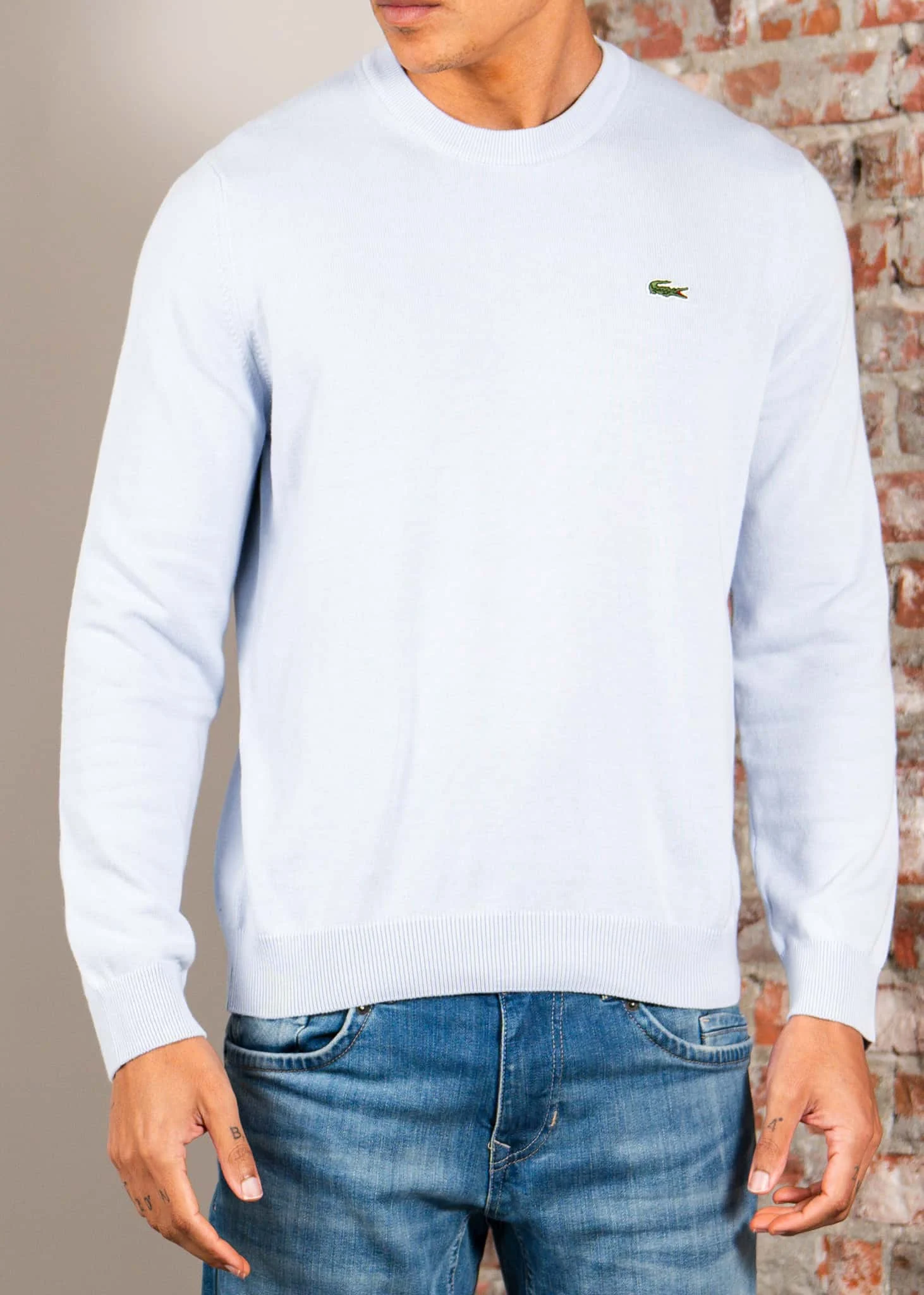 Regular fit crew neck sweater - phoenix blue