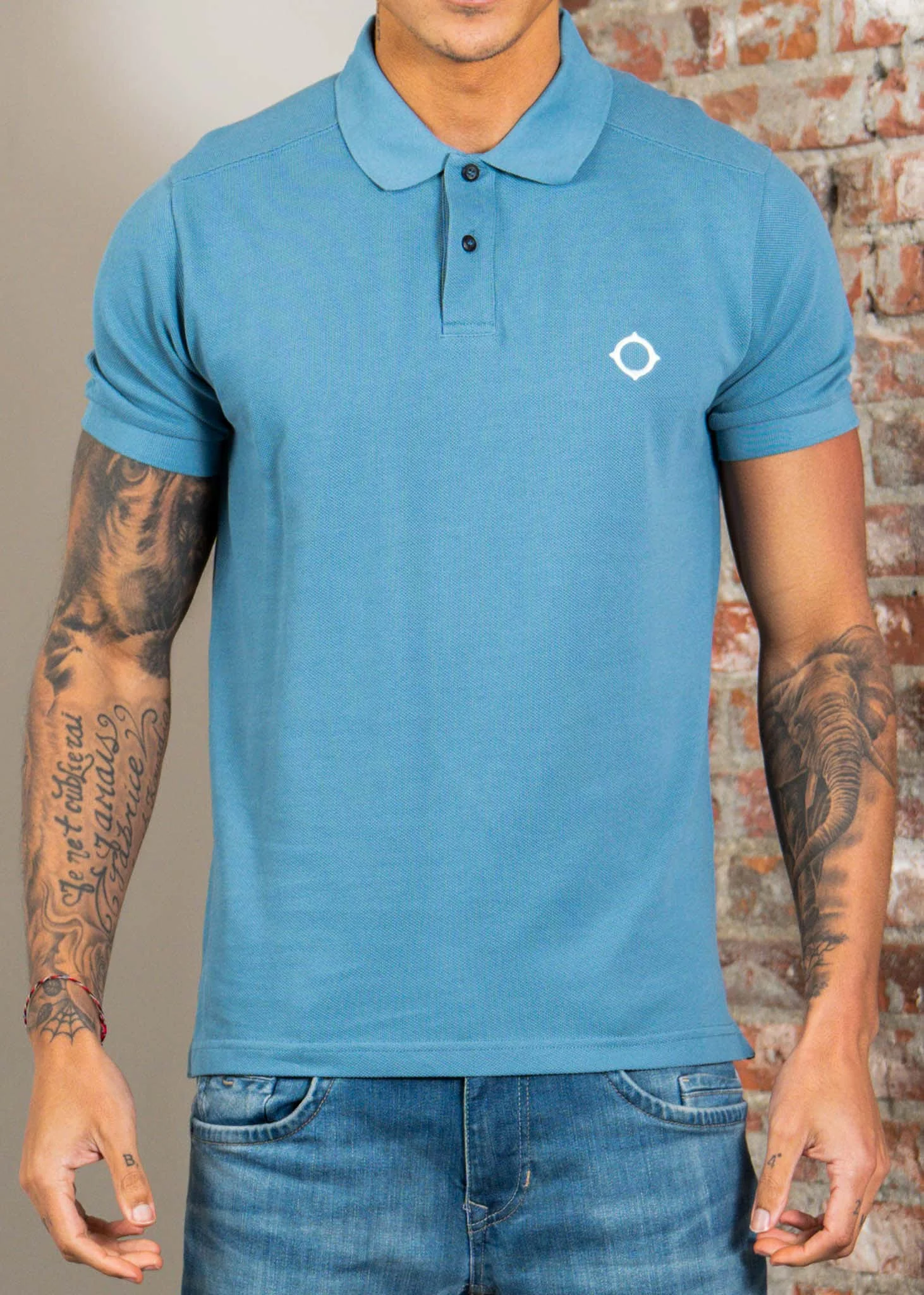 Mastrum pique polo - aegean blue
