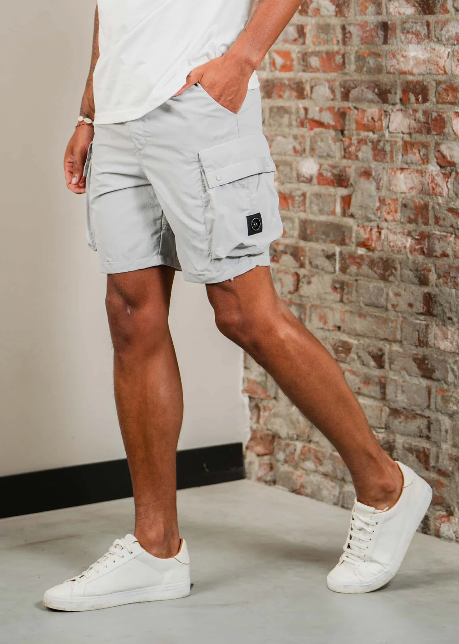 Woodvale cargo short - oceanic grey