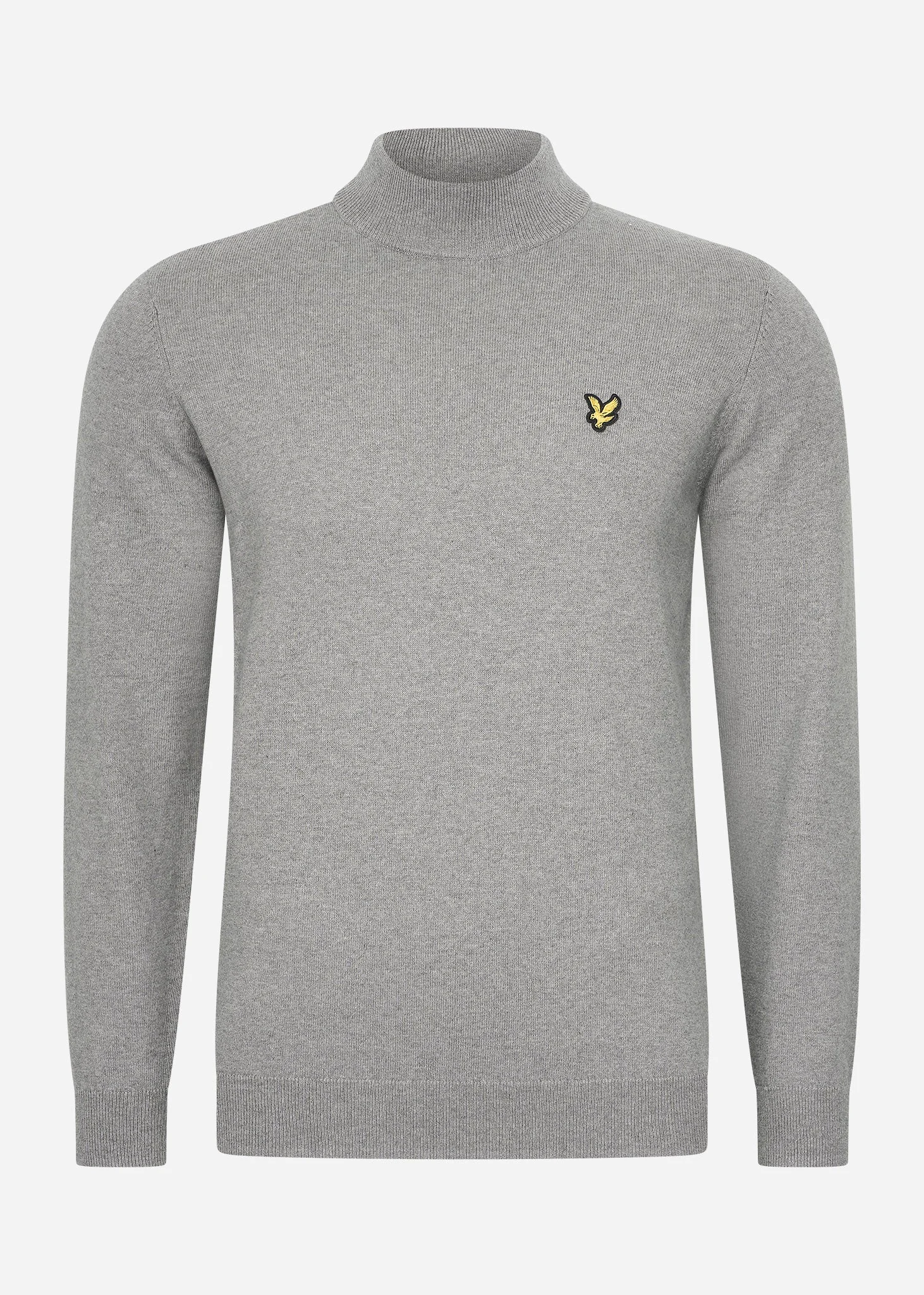 Roll neck jumper - mid grey marl