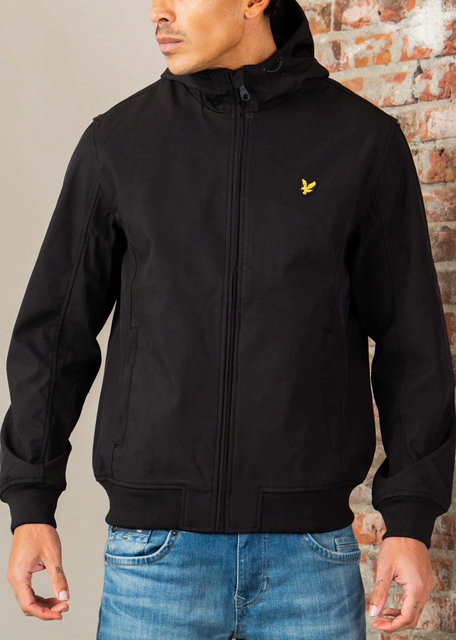 Mesh back softshell jacket - jet black