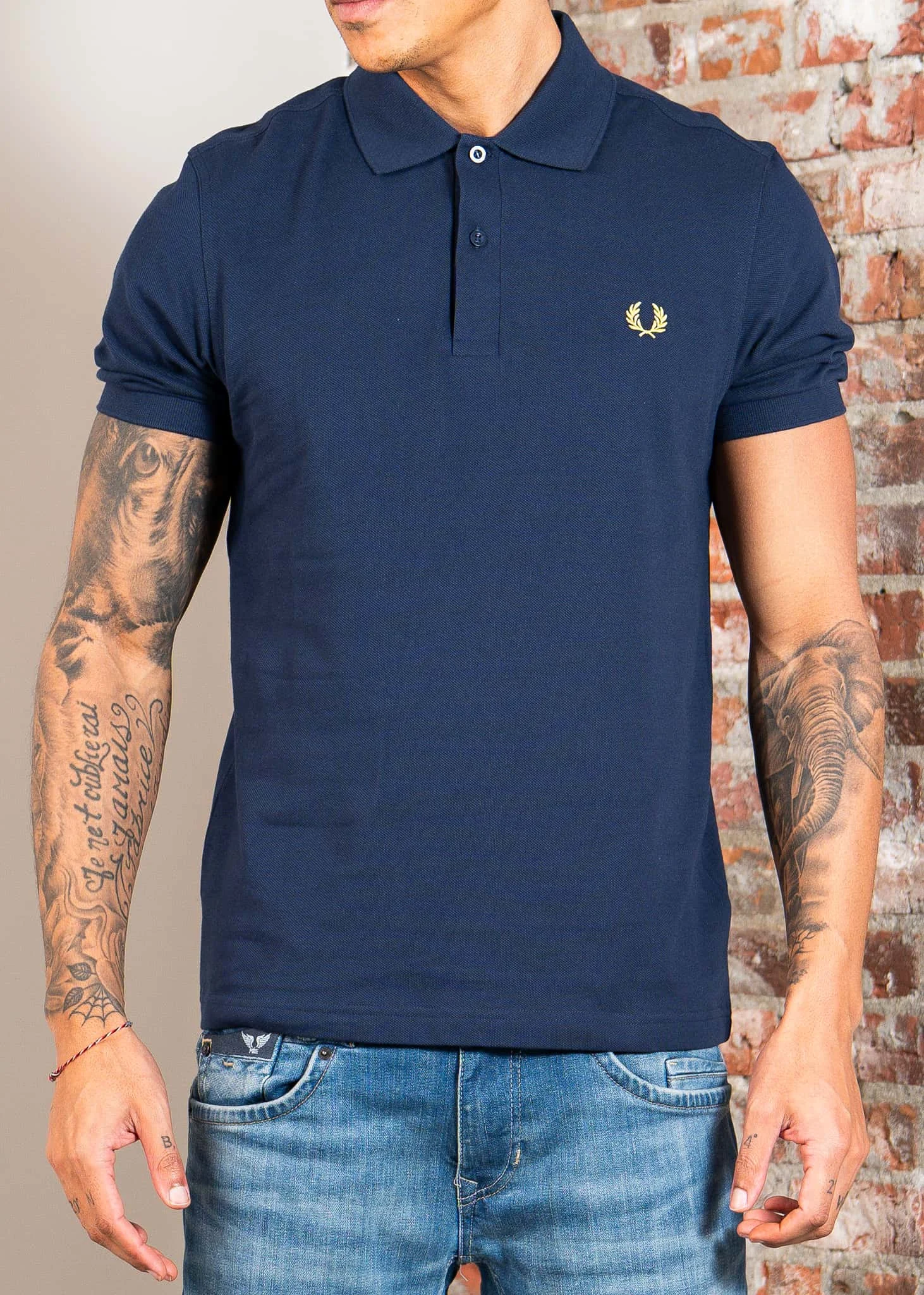 The fred perry shirt - tennis blue lemon barley