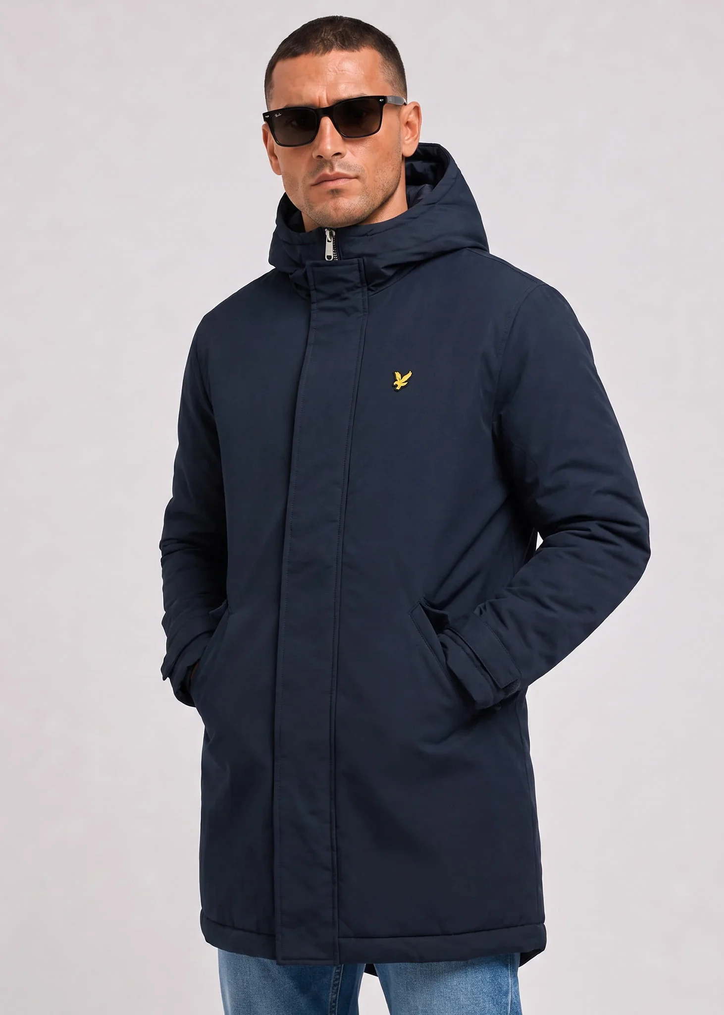 Padded fishtail parka - dark navy