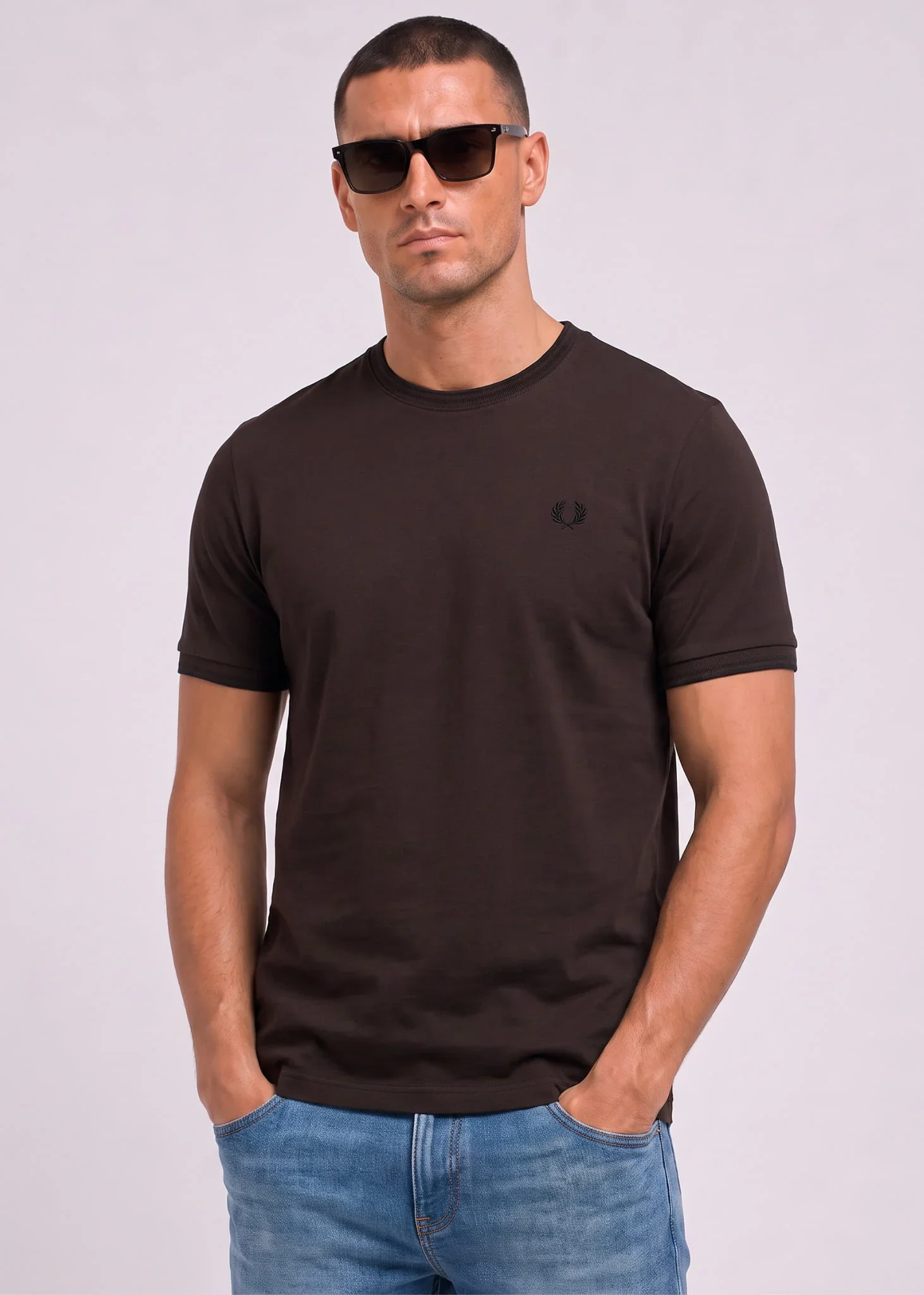Twin tipped t-shirt - rich brown black
