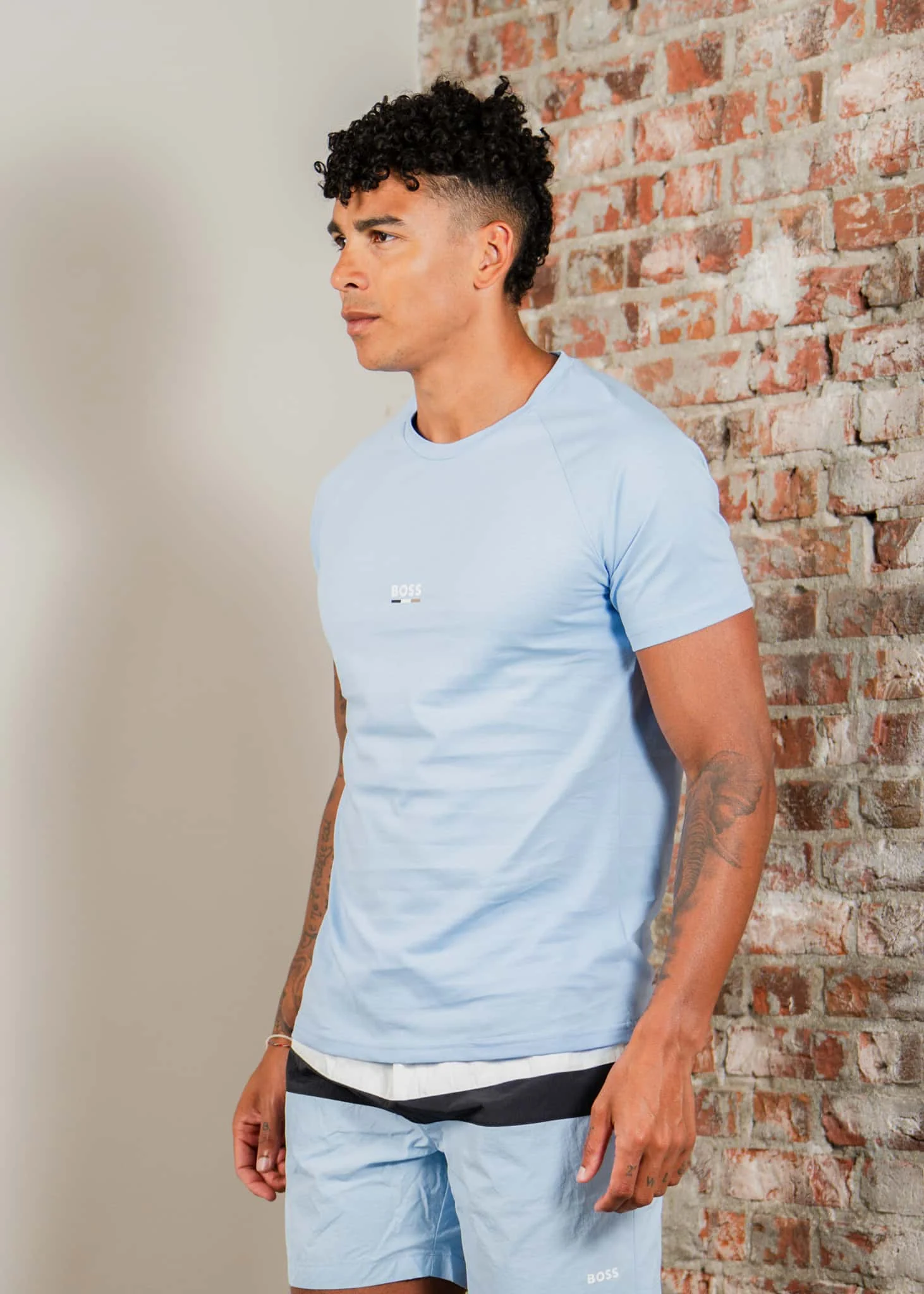 T-shirts rn slim fit - light pastel blue