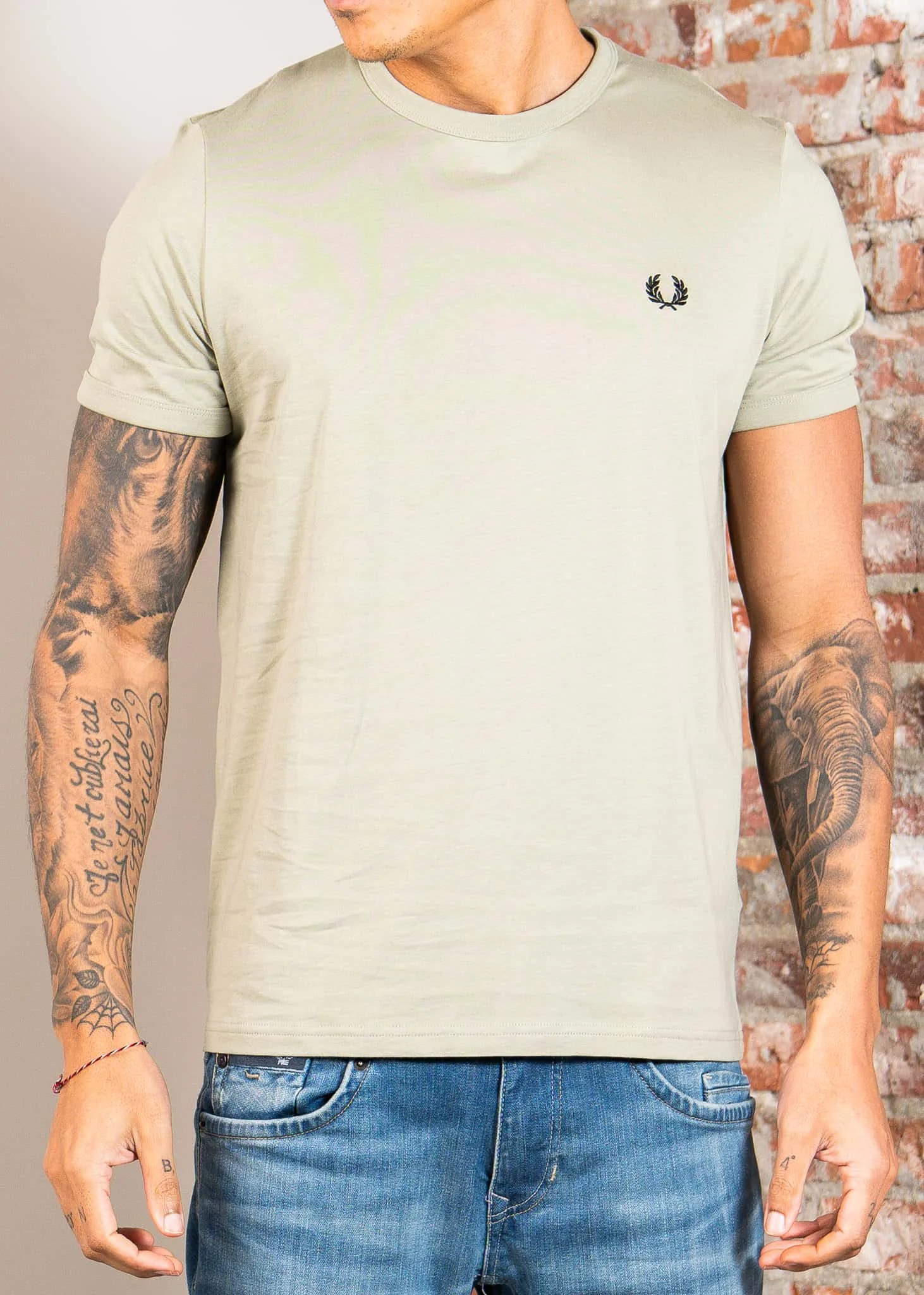 Ringer t-shirt - seagrass