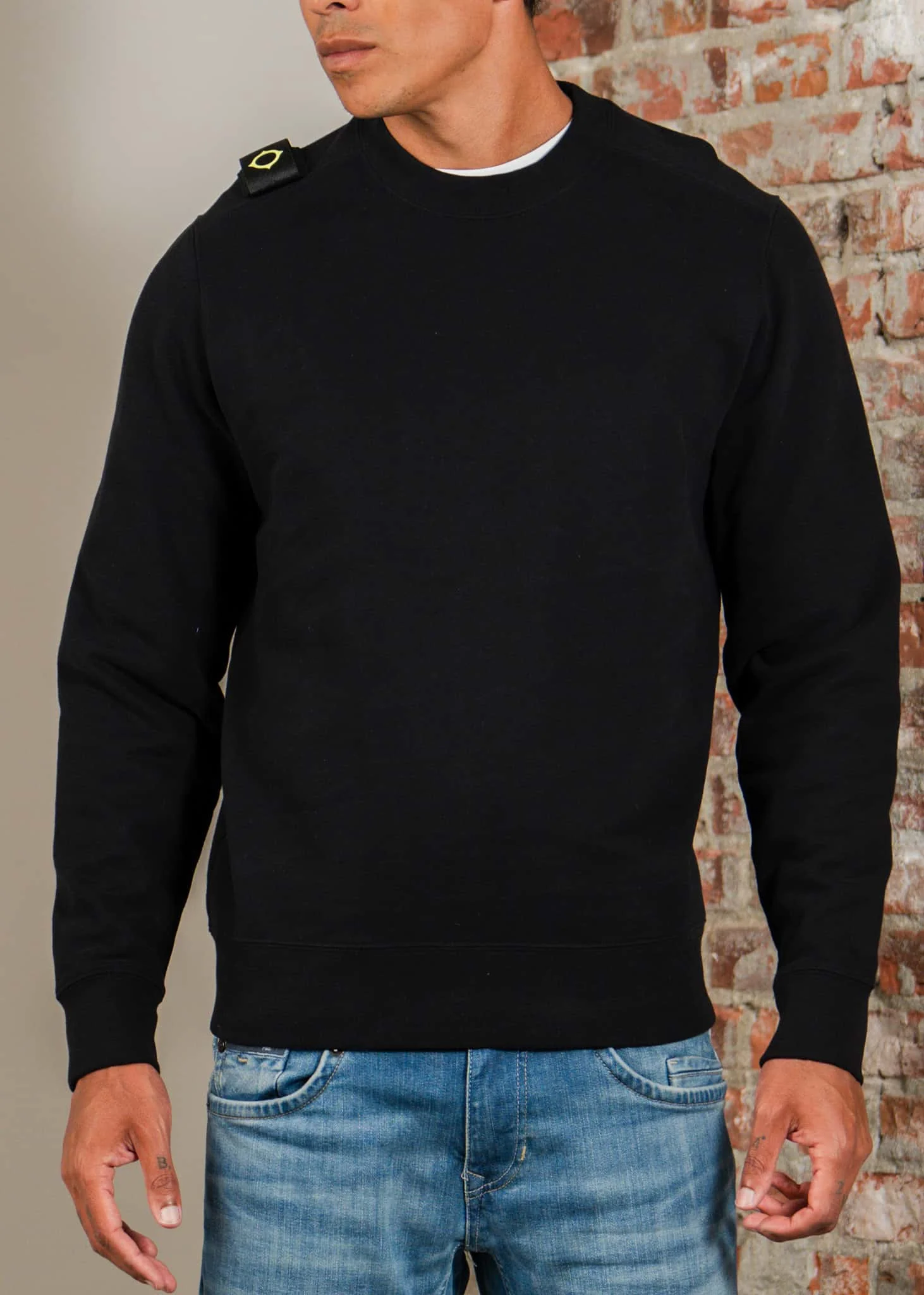 Mastrum crew sweat - jet black
